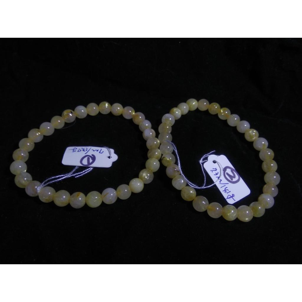 天然水晶之王清料金髮晶鈦晶單圈圓珠手鍊手珠手串7mm珠寶首飾寶石飾品-細節圖6