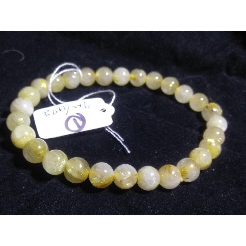 天然水晶之王清料金髮晶鈦晶單圈圓珠手鍊手珠手串7mm珠寶首飾寶石飾品-細節圖9