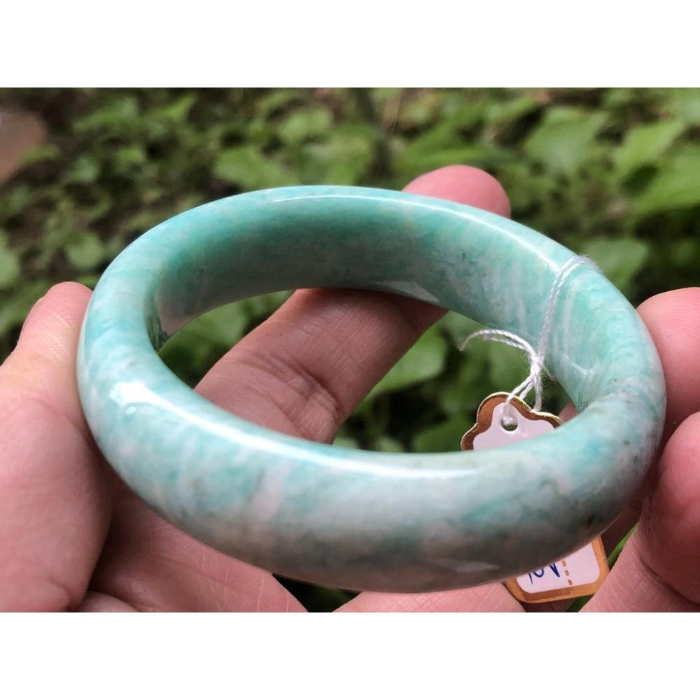 15.15圍天然莫桑比克天河石鐲子手鐲手環信心石亞馬遜石水晶珠寶寶石首飾飾品-細節圖9