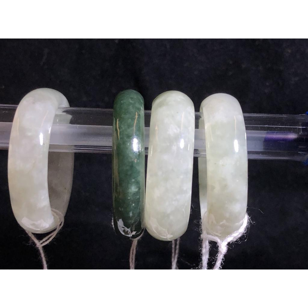 A20組天然玉石硬玉緬甸玉翡翠a貨冰種藍水老油青滿綠戒指指環玉戒/內徑20.1mm-細節圖9