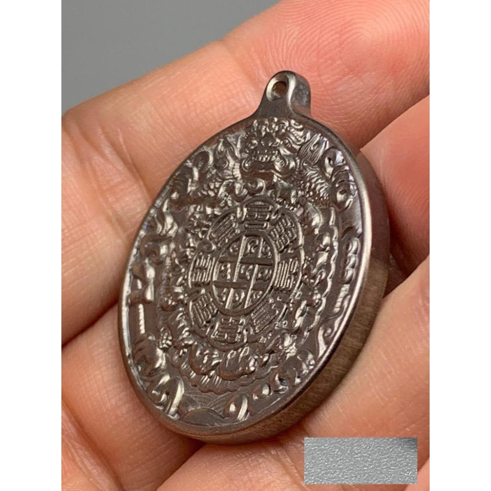 純鈦高精度雕刻十字金剛杵九宮八卦牌墜子吊墜掛件項鍊送銀鍊個性化飾品-細節圖2