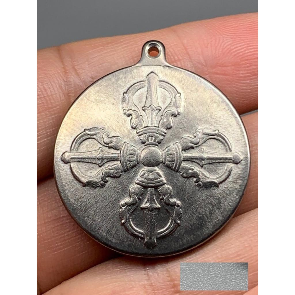 純鈦高精度雕刻十字金剛杵九宮八卦牌墜子吊墜掛件項鍊送銀鍊個性化飾品-細節圖7