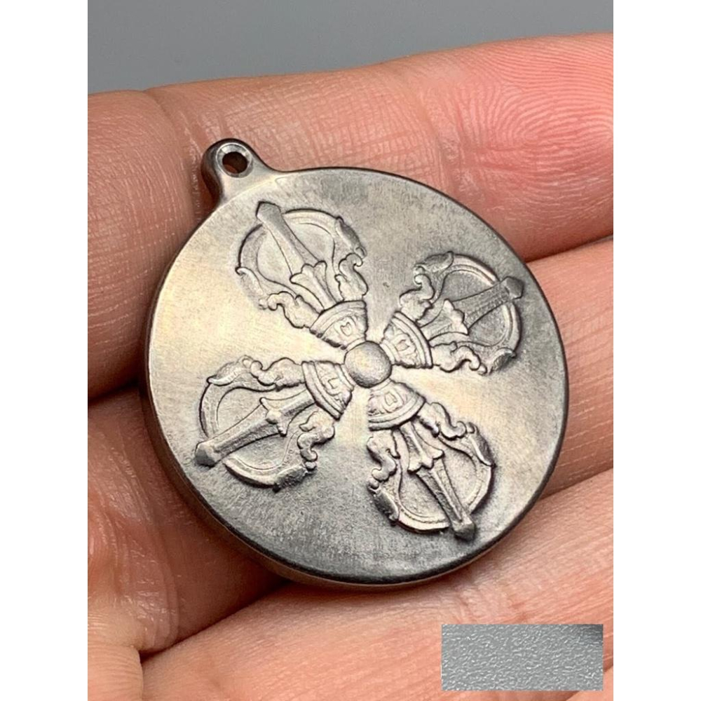 純鈦高精度雕刻十字金剛杵九宮八卦牌墜子吊墜掛件項鍊送銀鍊個性化飾品-細節圖8