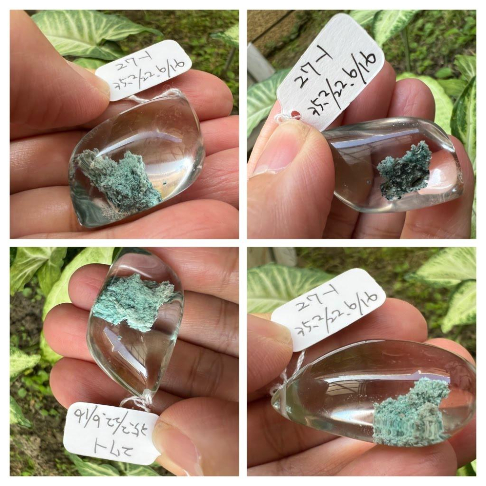 27組超美水晶黑髮幽靈共生白黃綠幽靈晶體超透彩色花幽靈掛墬吊墬墬子項鍊掛件送銀鍊珠寶寶石首飾飾品-細節圖2