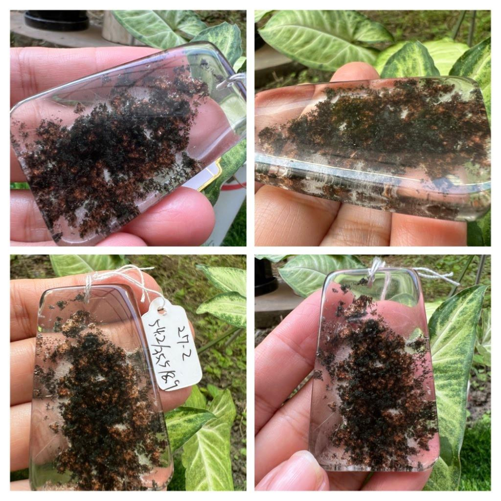 27組超美水晶黑髮幽靈共生白黃綠幽靈晶體超透彩色花幽靈掛墬吊墬墬子項鍊掛件送銀鍊珠寶寶石首飾飾品-細節圖4