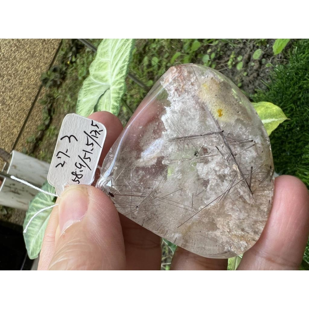 27組超美水晶黑髮幽靈共生白黃綠幽靈晶體超透彩色花幽靈掛墬吊墬墬子項鍊掛件送銀鍊珠寶寶石首飾飾品-細節圖9