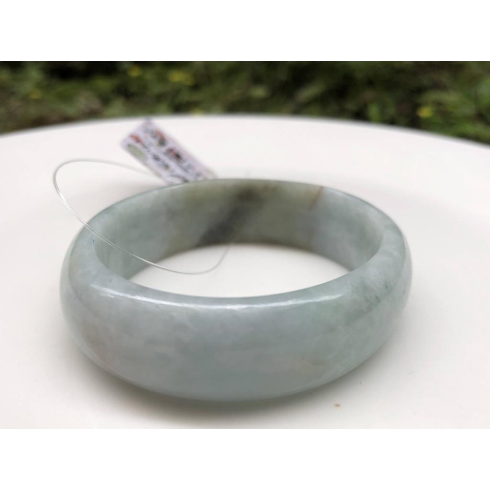 15.6圍小手圍天然玉石翡翠a貨緬甸玉硬玉淡藍紫羅蘭手鐲玉鐲鐲子手環貴妃鐲橢圓鐲-細節圖2