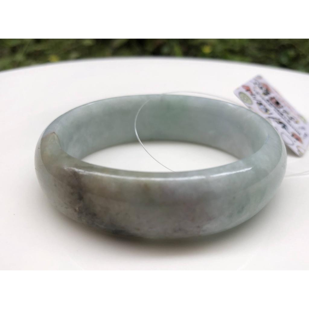 15.6圍小手圍天然玉石翡翠a貨緬甸玉硬玉淡藍紫羅蘭手鐲玉鐲鐲子手環貴妃鐲橢圓鐲-細節圖4