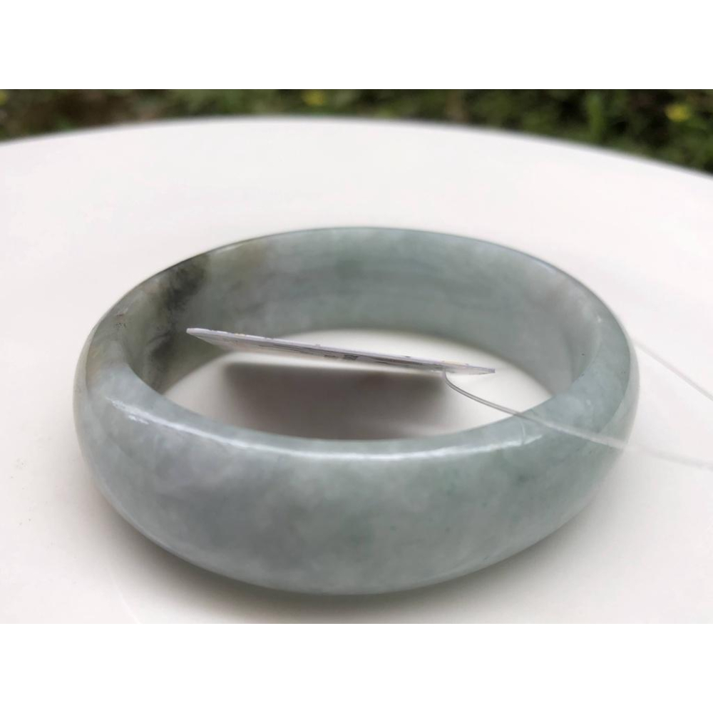 15.6圍小手圍天然玉石翡翠a貨緬甸玉硬玉淡藍紫羅蘭手鐲玉鐲鐲子手環貴妃鐲橢圓鐲-細節圖5