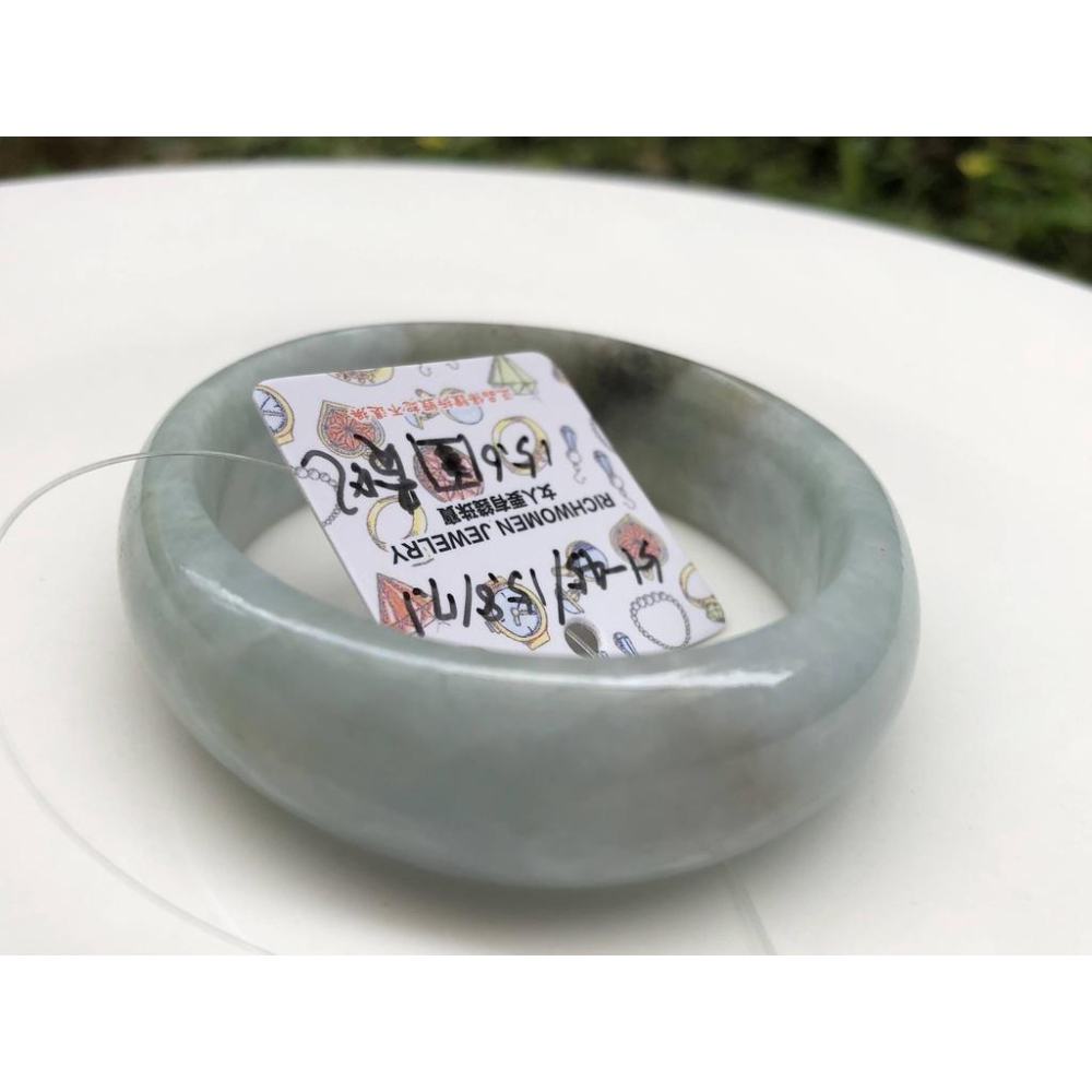 15.6圍小手圍天然玉石翡翠a貨緬甸玉硬玉淡藍紫羅蘭手鐲玉鐲鐲子手環貴妃鐲橢圓鐲-細節圖6