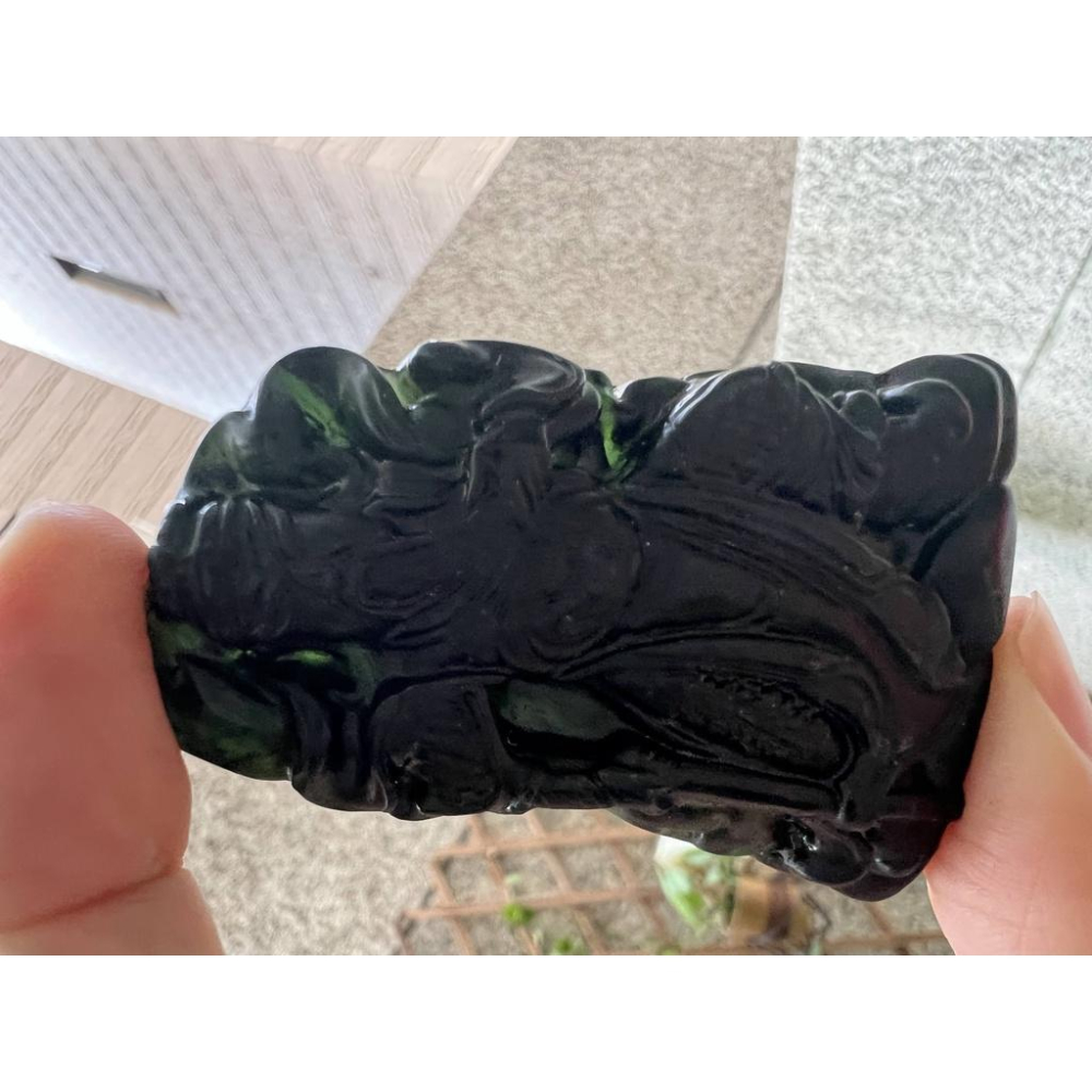 天然正品玉石台灣墨玉蛇紋石武關公關聖帝君帶刀吊墜墬子項鍊玉珮掛件珠寶首飾寶石飾品-細節圖4