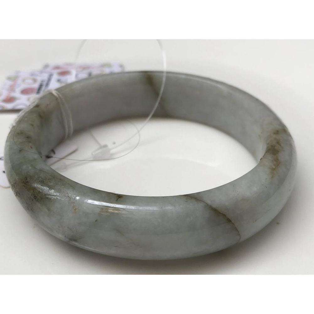 18.46圍瑕疵特惠天然玉石翡翠a貨緬甸玉硬玉三彩紫羅蘭春帶彩綠飄花手鐲玉鐲鐲子手環平安鐲扁口鐲珠寶玉石首飾飾品-細節圖2