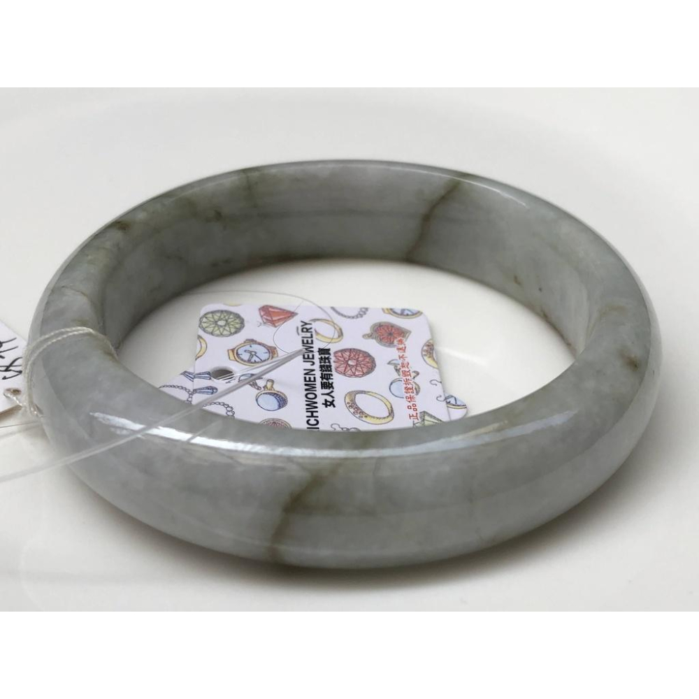 18.46圍瑕疵特惠天然玉石翡翠a貨緬甸玉硬玉三彩紫羅蘭春帶彩綠飄花手鐲玉鐲鐲子手環平安鐲扁口鐲珠寶玉石首飾飾品-細節圖4