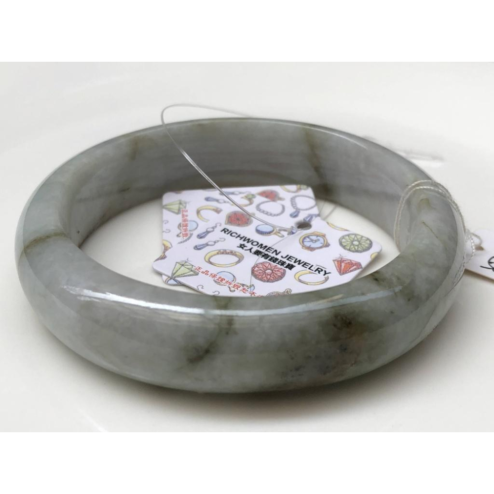 18.46圍瑕疵特惠天然玉石翡翠a貨緬甸玉硬玉三彩紫羅蘭春帶彩綠飄花手鐲玉鐲鐲子手環平安鐲扁口鐲珠寶玉石首飾飾品-細節圖5