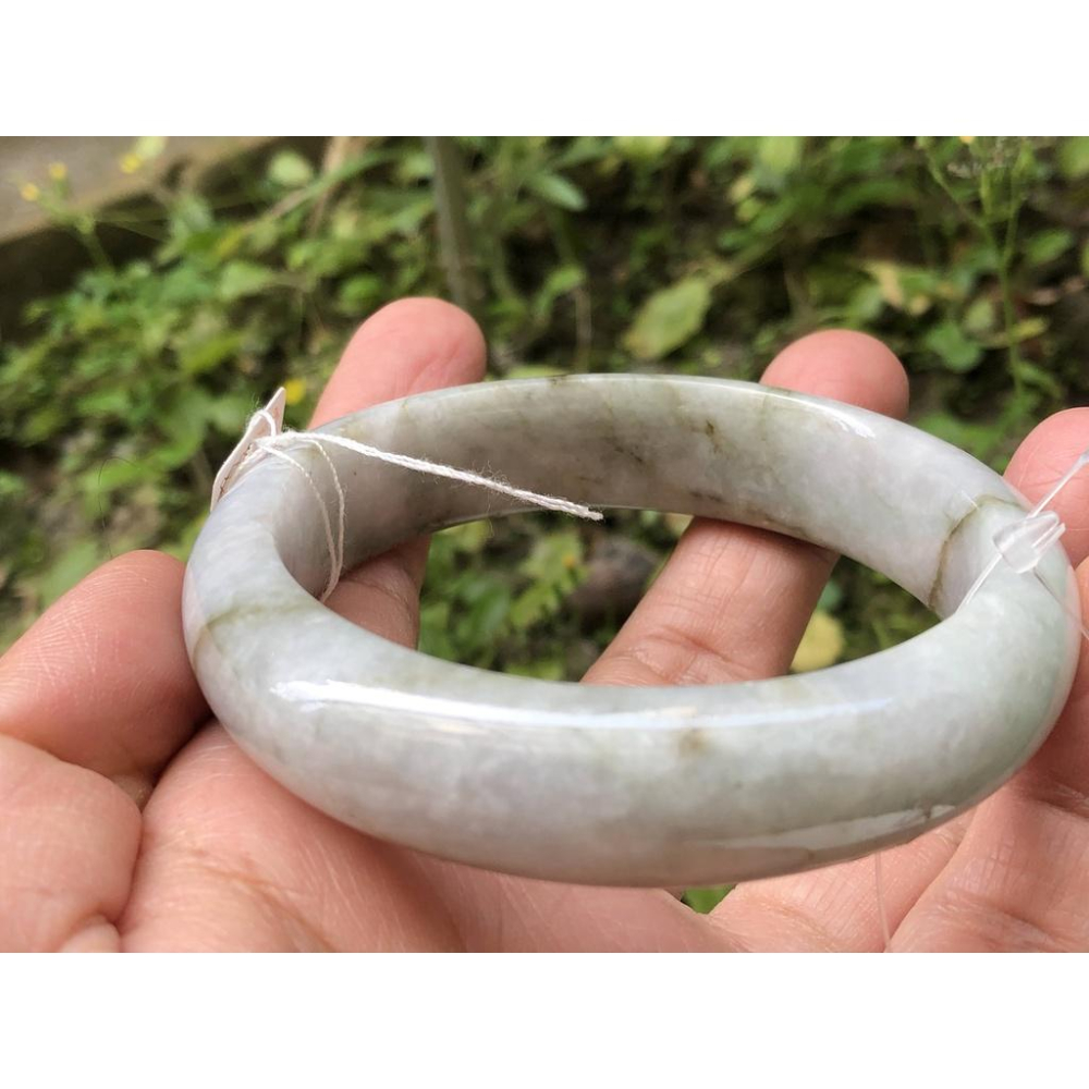 18.46圍瑕疵特惠天然玉石翡翠a貨緬甸玉硬玉三彩紫羅蘭春帶彩綠飄花手鐲玉鐲鐲子手環平安鐲扁口鐲珠寶玉石首飾飾品-細節圖9