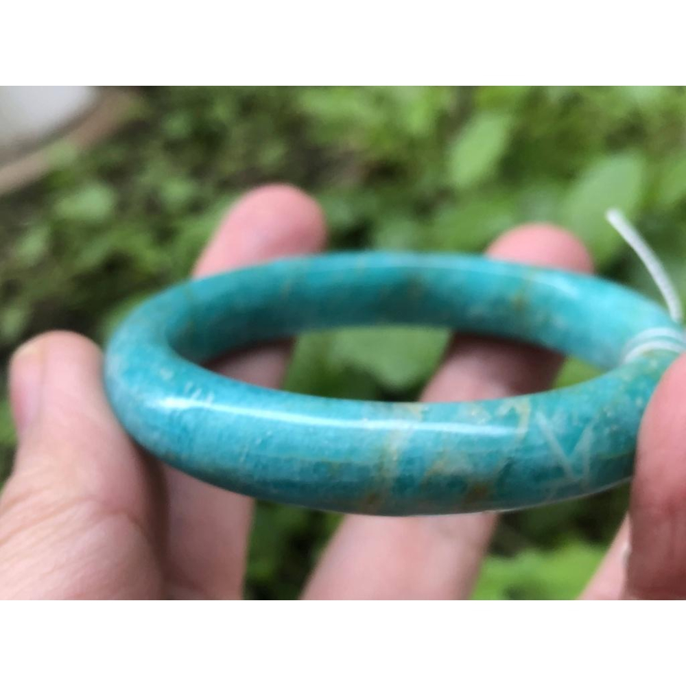 16.33圍天然莫桑比克天河石鐲子手鐲手環信心石亞馬遜石水晶珠寶寶石首飾飾品-細節圖4