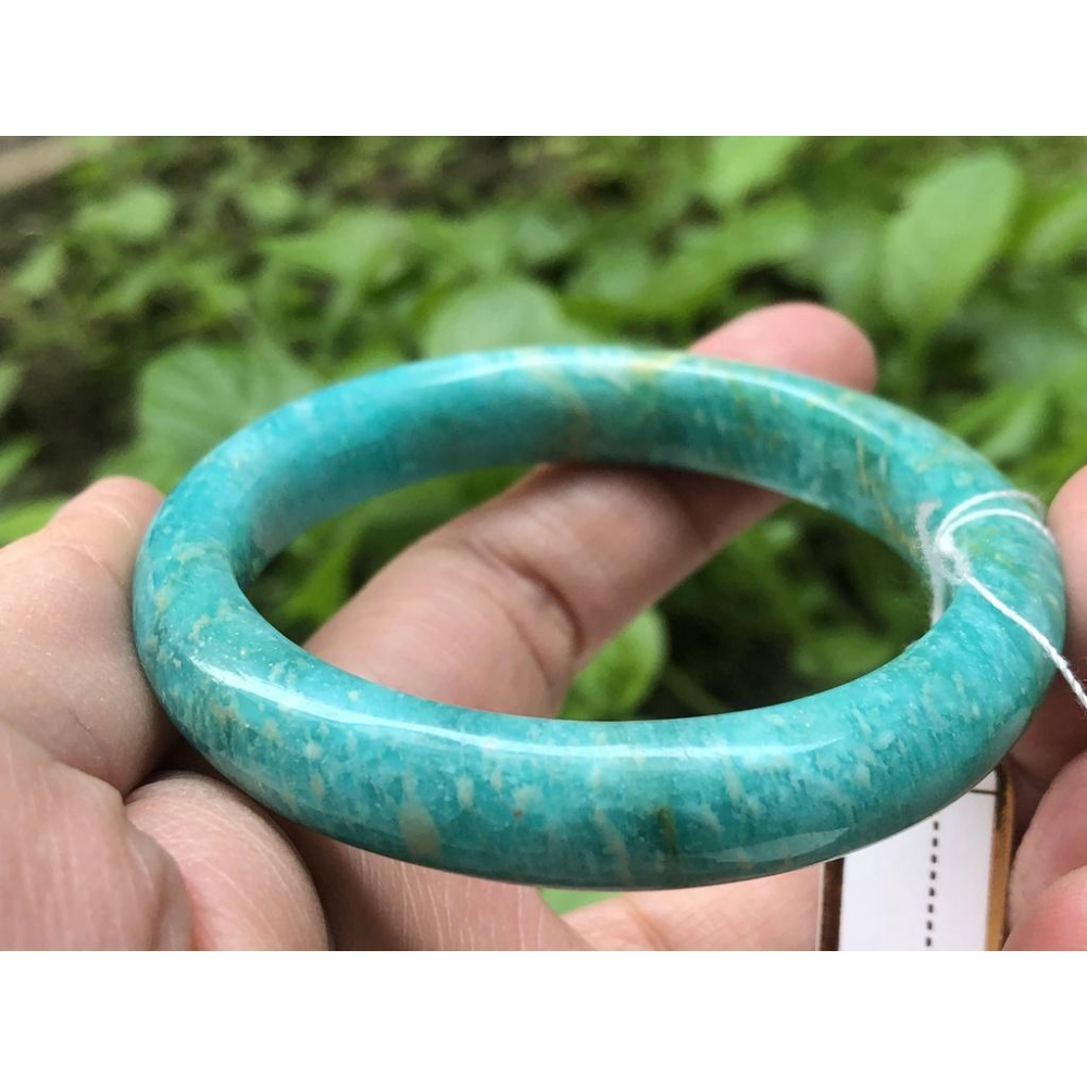 16.33圍天然莫桑比克天河石鐲子手鐲手環信心石亞馬遜石水晶珠寶寶石首飾飾品-細節圖7