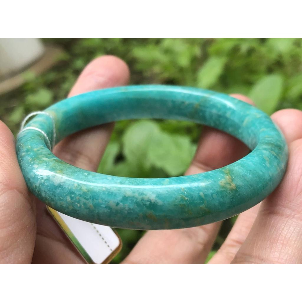 16.33圍天然莫桑比克天河石鐲子手鐲手環信心石亞馬遜石水晶珠寶寶石首飾飾品-細節圖8