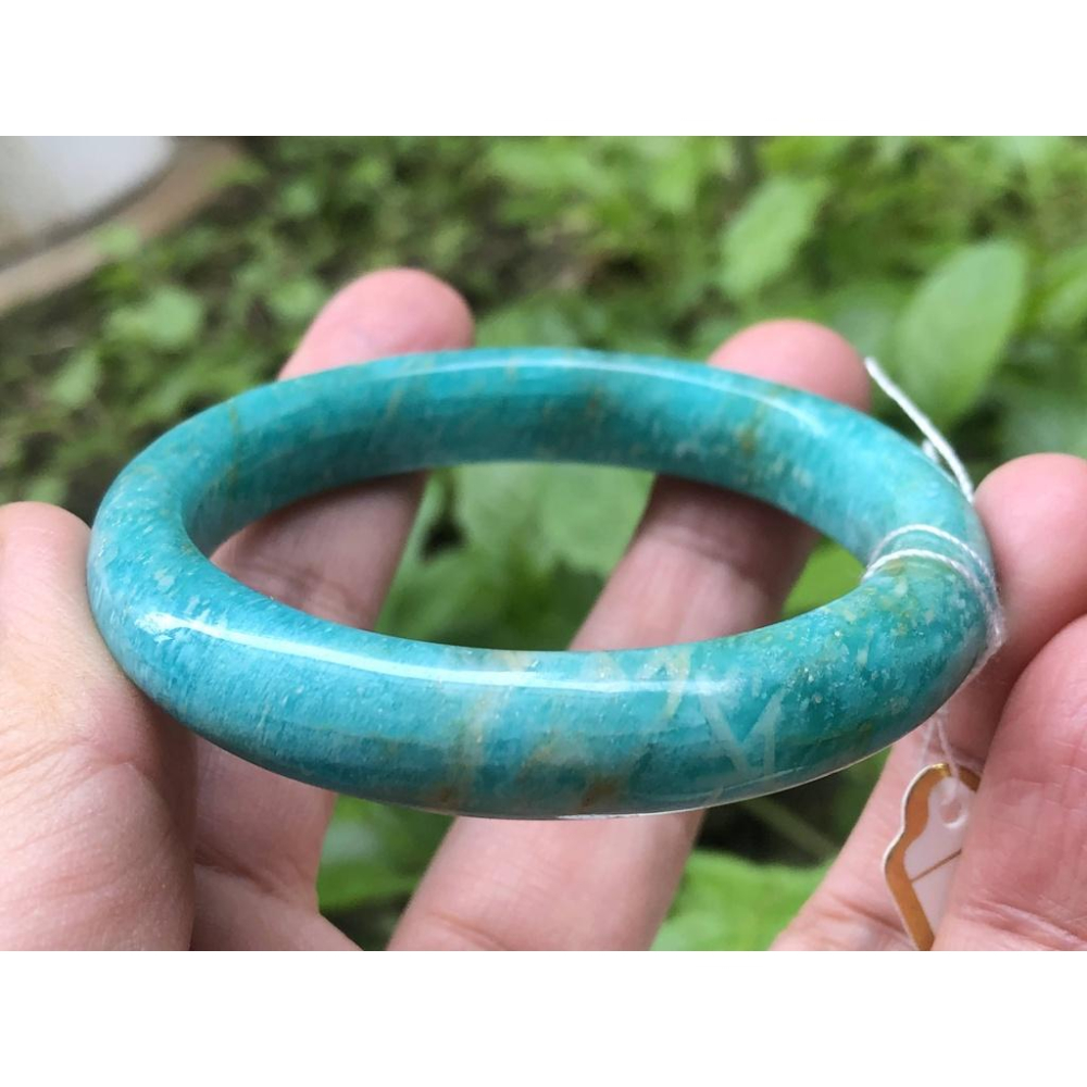 16.33圍天然莫桑比克天河石鐲子手鐲手環信心石亞馬遜石水晶珠寶寶石首飾飾品-細節圖9