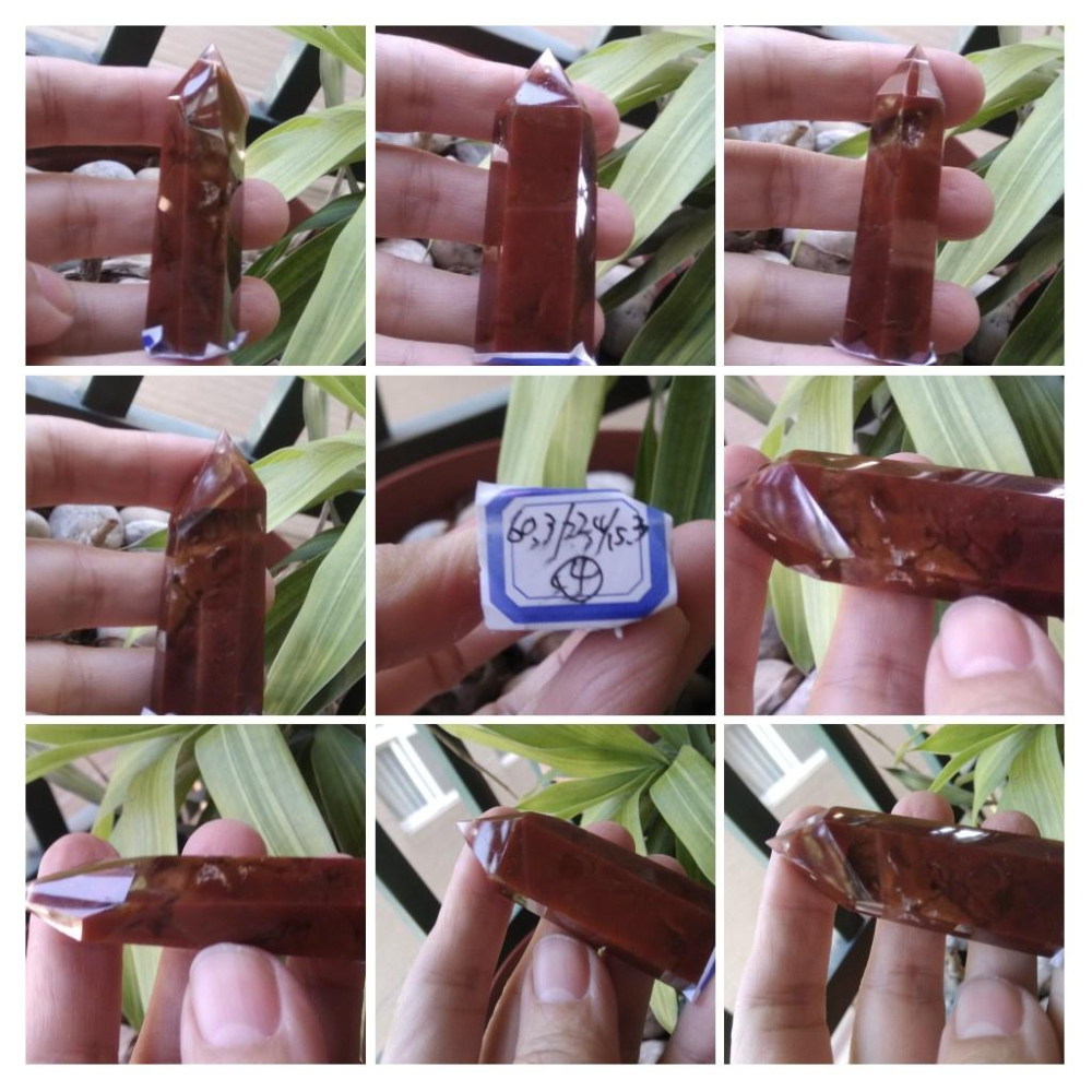 天然水晶極美紅兔毛清料滿絲膠花幽靈共生吊墬墬子項鍊掛件晶柱晶簇擺件風水擺飾珠寶玉石首飾飾品-細節圖5