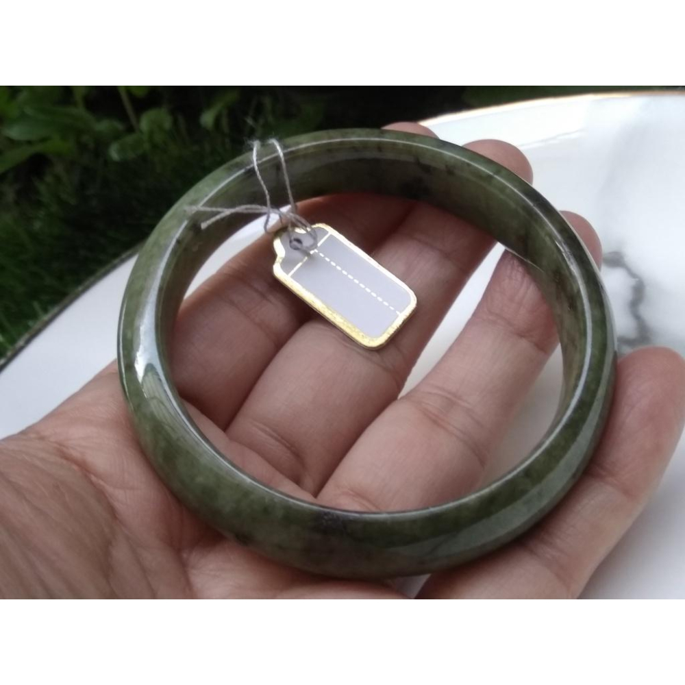 18.59圍瑕疵特惠天然玉石翡翠a貨緬甸玉硬玉冰糯種深辣綠手鐲玉鐲鐲子手環福鐲平安鐲珠寶玉石首飾飾品-細節圖3