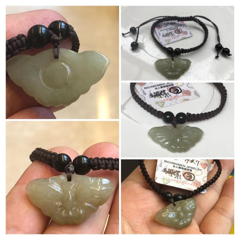 天然玉石緬甸玉翡翠a貨藍水油青紫羅蘭金蟾三腳蟾蜍黃翡蝴蝶手編繩手排手鍊手串手環珠寶玉石首飾飾品數款任選其一-細節圖4