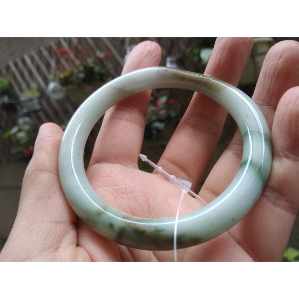 18.18圍天然緬甸玉硬玉翡翠糯種三彩手鐲玉鐲鐲子手環圓骨鐲圓條鐲珠寶玉石首飾飾品-細節圖9