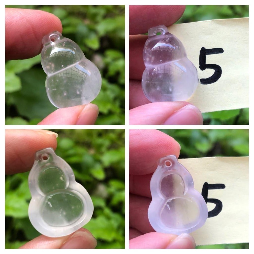 天然水沫玉鈉長石玉水沫子翡翠共生礦葫蘆吊墜飾品配件掛墜墬子玉石冰種玻璃種放光起螢光-細節圖7