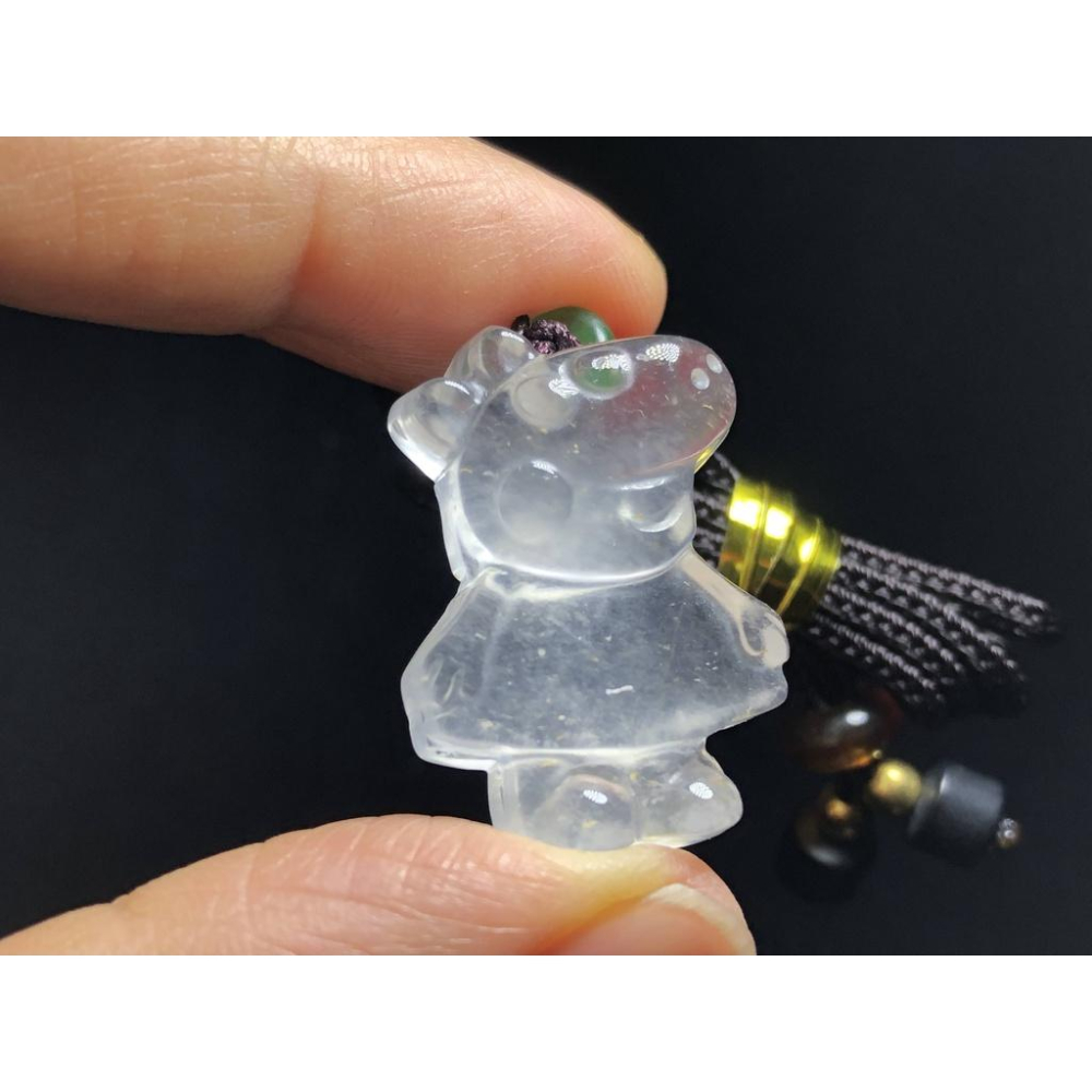 天然玉石鈉長石玉翡翠共生礦水沫玉水沫子小豬佩奇玻璃種吊墜玉墜墜子玉珮珠寶玉石首飾飾品-細節圖3