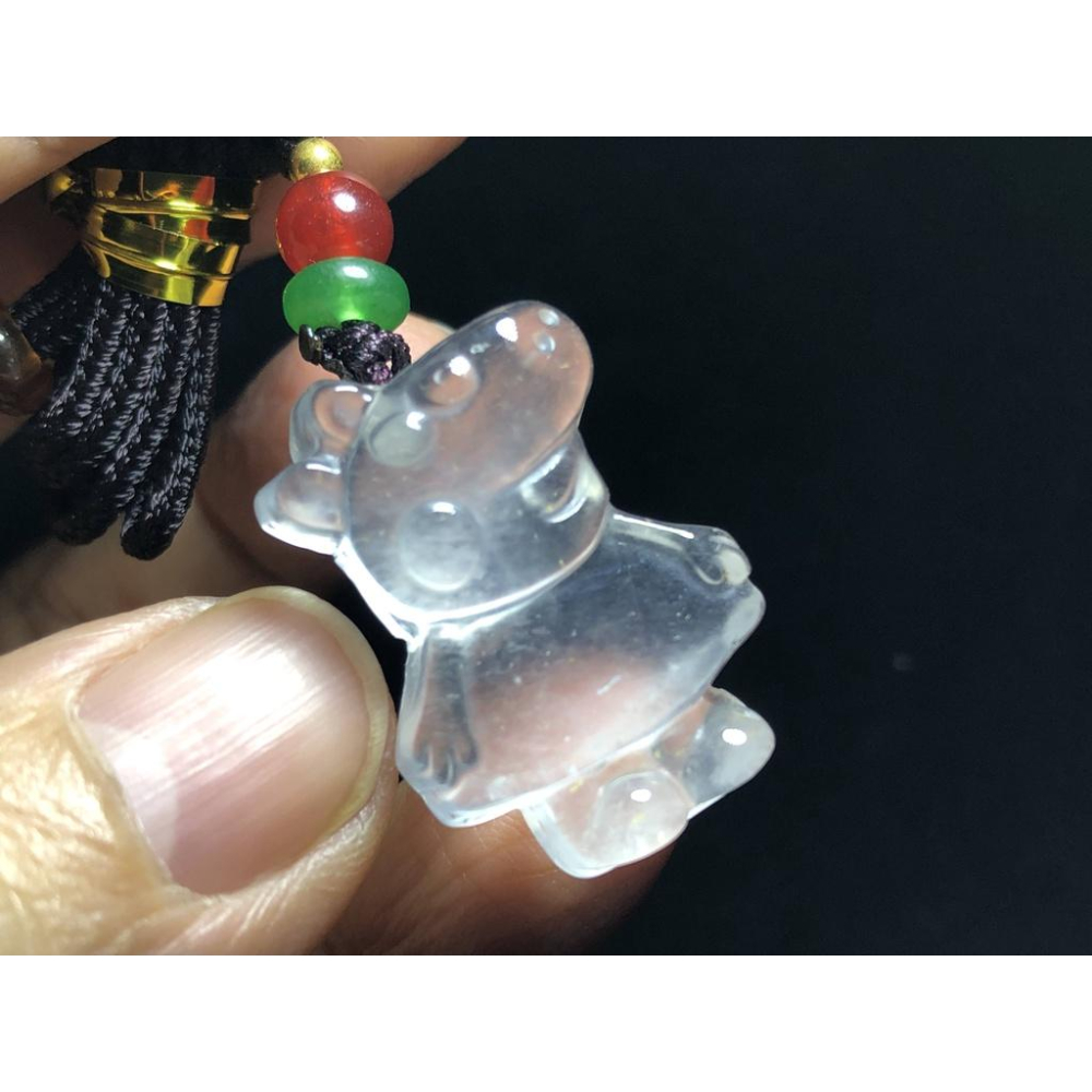 天然玉石鈉長石玉翡翠共生礦水沫玉水沫子小豬佩奇玻璃種吊墜玉墜墜子玉珮珠寶玉石首飾飾品-細節圖6