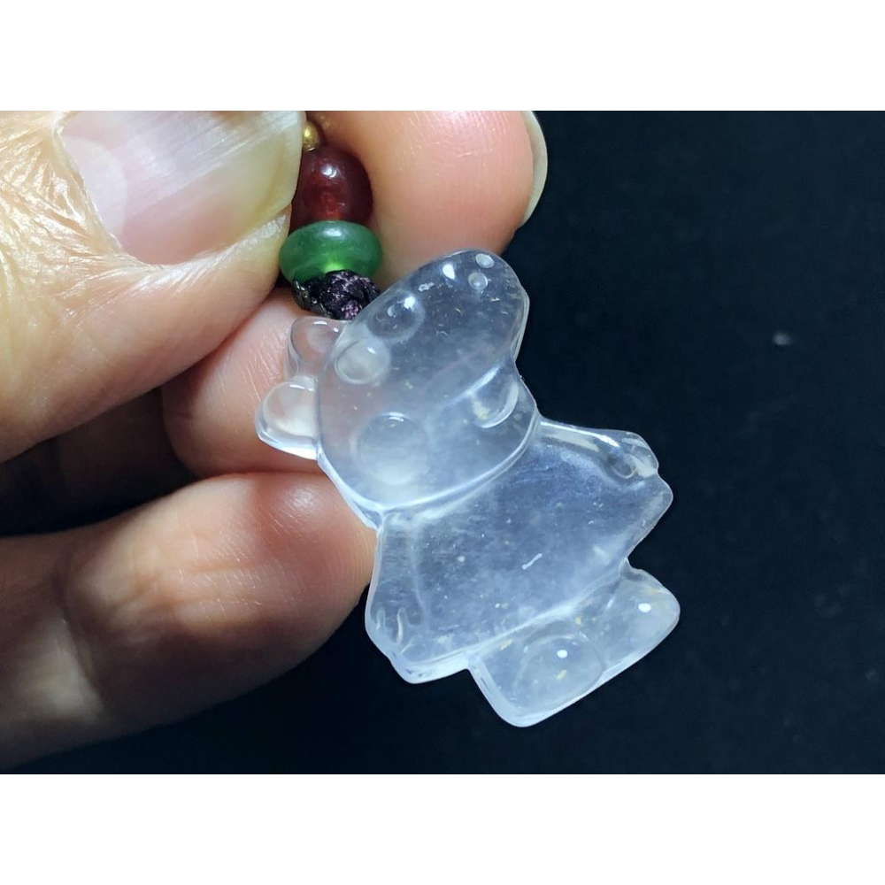 天然玉石鈉長石玉翡翠共生礦水沫玉水沫子小豬佩奇玻璃種吊墜玉墜墜子玉珮珠寶玉石首飾飾品-細節圖8