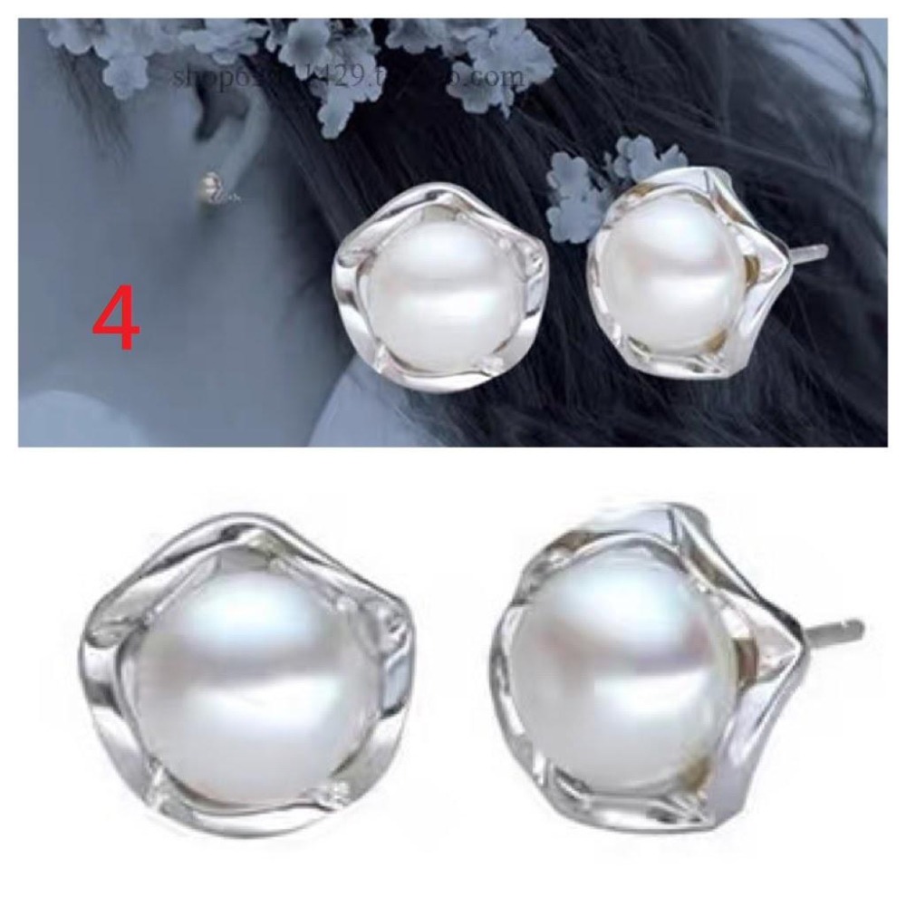 天然淡水珍珠耳釘耳針925純銀正品耳環耳鈎耳飾墜子戒指飾品套組珠寶玉石首飾飾品-細節圖5