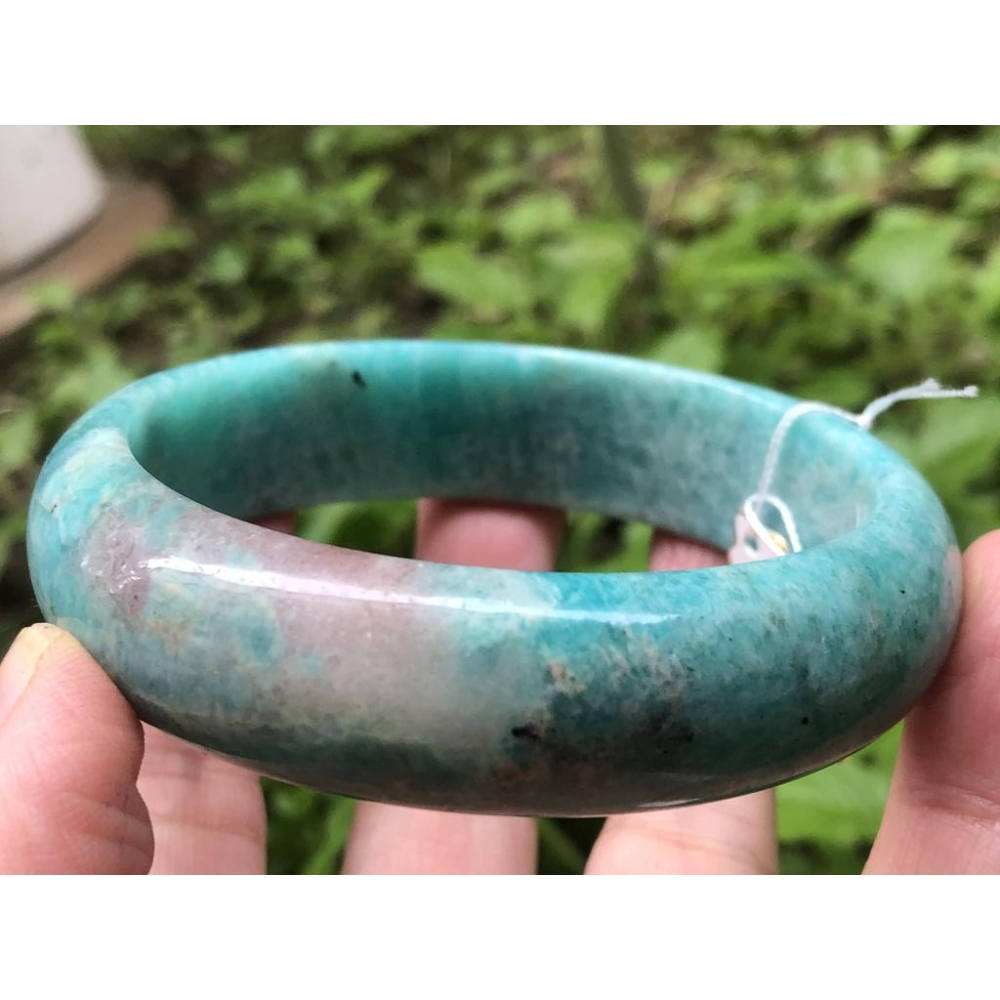 19.93圍20圍天然莫桑比克天河石鐲子手鐲手環信心石亞馬遜石水晶珠寶寶石首飾飾品-細節圖3