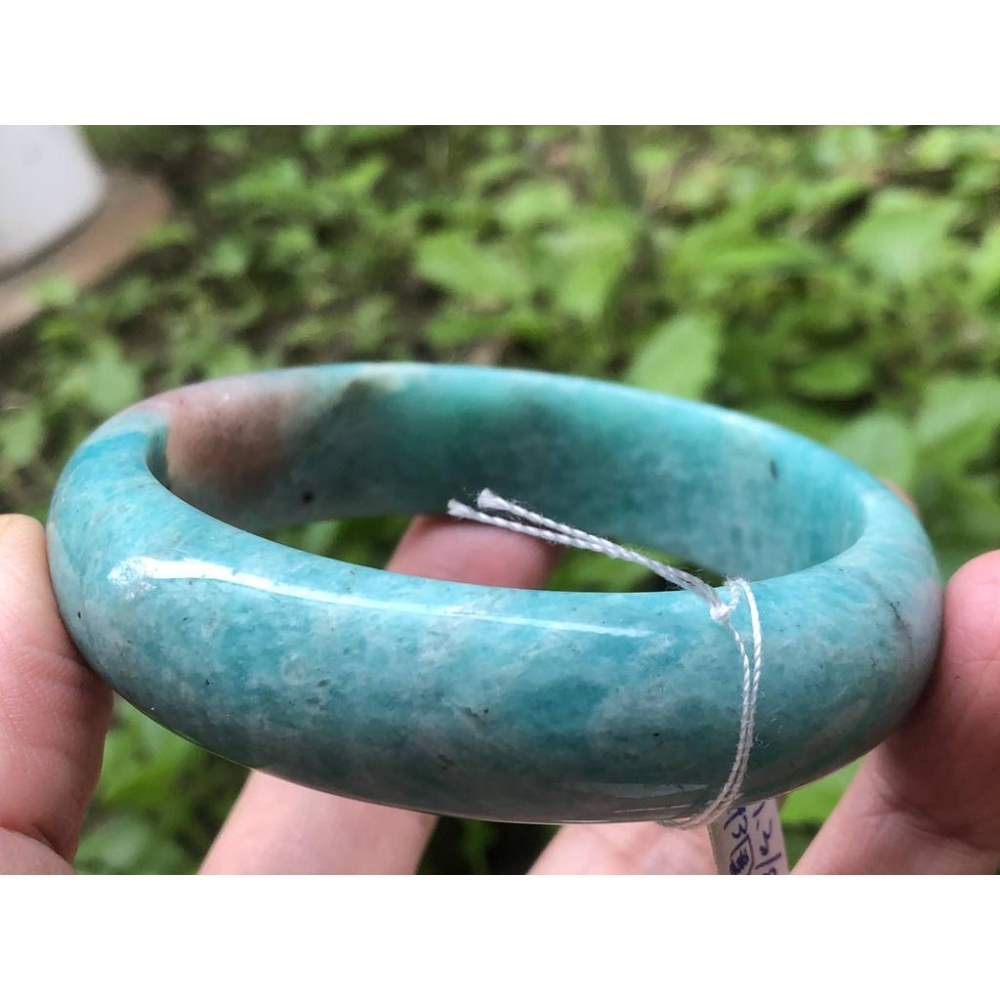 19.93圍20圍天然莫桑比克天河石鐲子手鐲手環信心石亞馬遜石水晶珠寶寶石首飾飾品-細節圖4