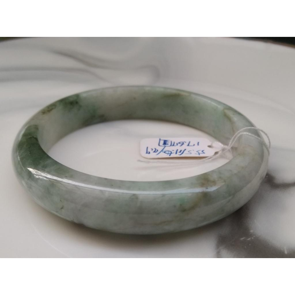 17.67圍瑕疵特惠天然玉石翡翠a貨緬甸玉硬玉三彩冰糯種辣綠飄花手鐲玉鐲鐲子手環福鐲平安鐲珠寶玉石首飾飾品-細節圖3