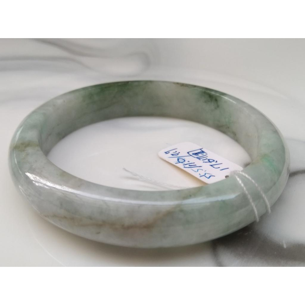 17.67圍瑕疵特惠天然玉石翡翠a貨緬甸玉硬玉三彩冰糯種辣綠飄花手鐲玉鐲鐲子手環福鐲平安鐲珠寶玉石首飾飾品-細節圖4