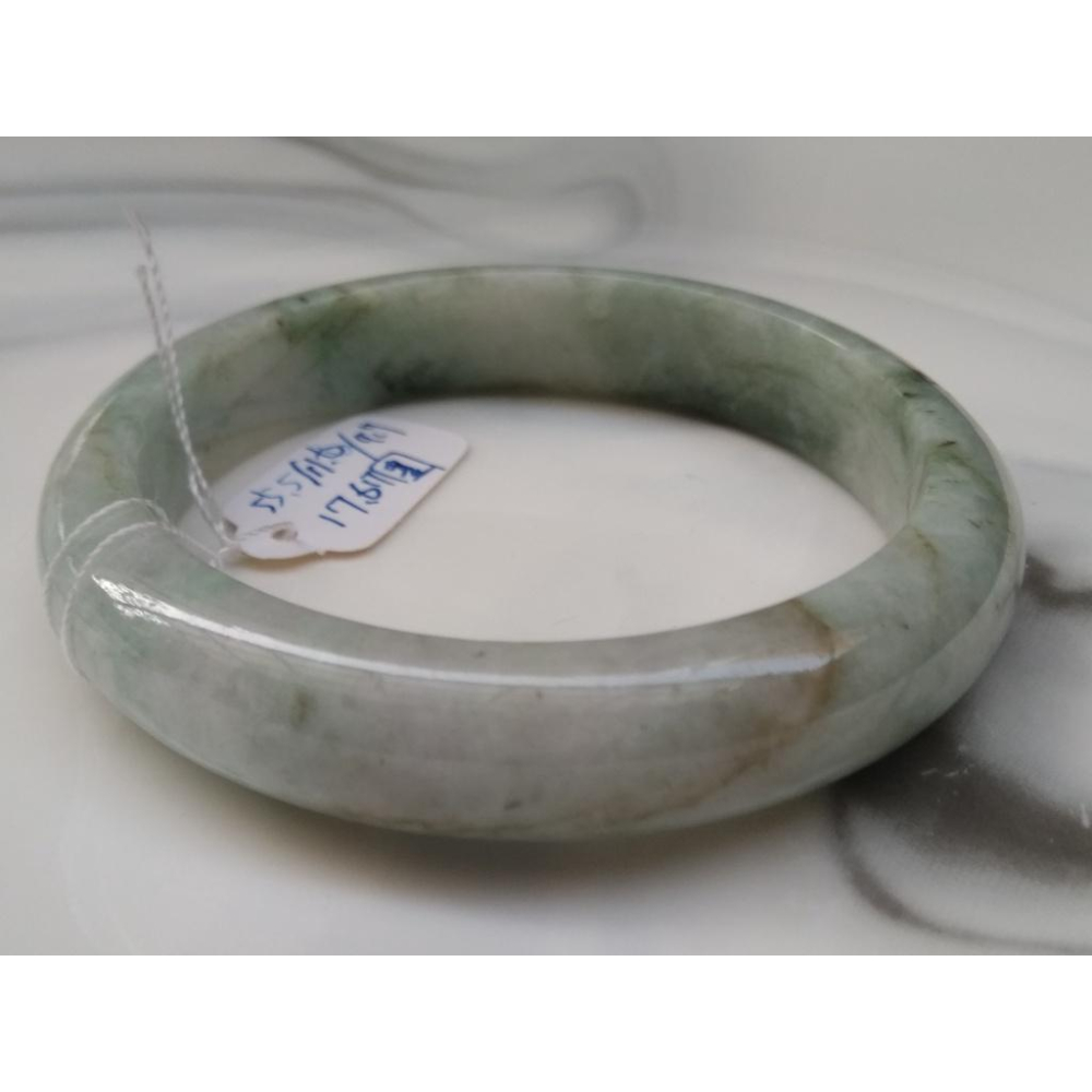 17.67圍瑕疵特惠天然玉石翡翠a貨緬甸玉硬玉三彩冰糯種辣綠飄花手鐲玉鐲鐲子手環福鐲平安鐲珠寶玉石首飾飾品-細節圖5