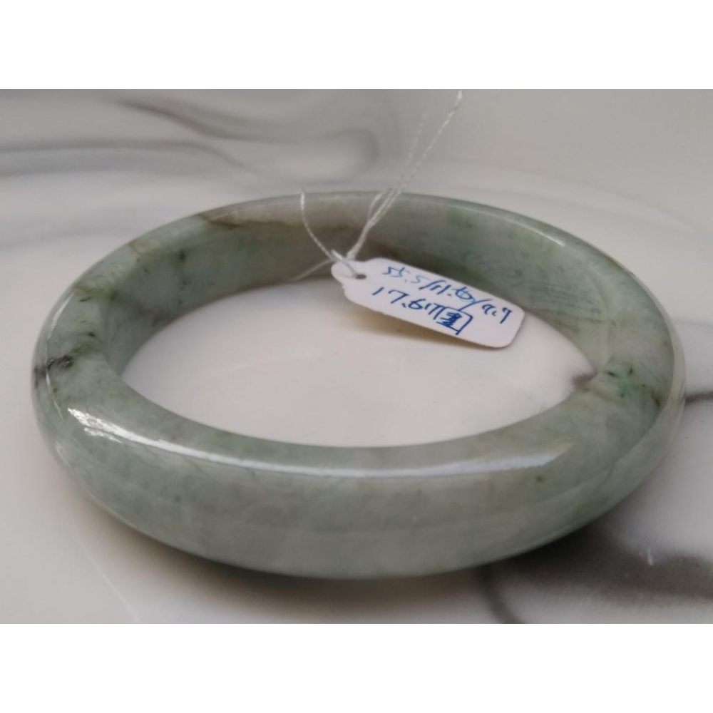 17.67圍瑕疵特惠天然玉石翡翠a貨緬甸玉硬玉三彩冰糯種辣綠飄花手鐲玉鐲鐲子手環福鐲平安鐲珠寶玉石首飾飾品-細節圖6