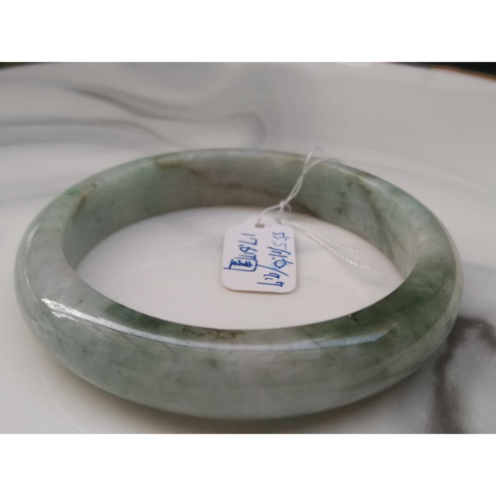 17.67圍瑕疵特惠天然玉石翡翠a貨緬甸玉硬玉三彩冰糯種辣綠飄花手鐲玉鐲鐲子手環福鐲平安鐲珠寶玉石首飾飾品-細節圖7