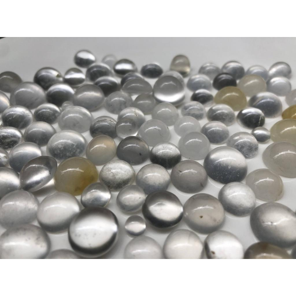 一手131顆蛋面純天然玉石水沫玉冰種玻璃種放光蛋面裸石做成玉戒水沫子漲勢可期翡翠共生礦鈉長石-細節圖8