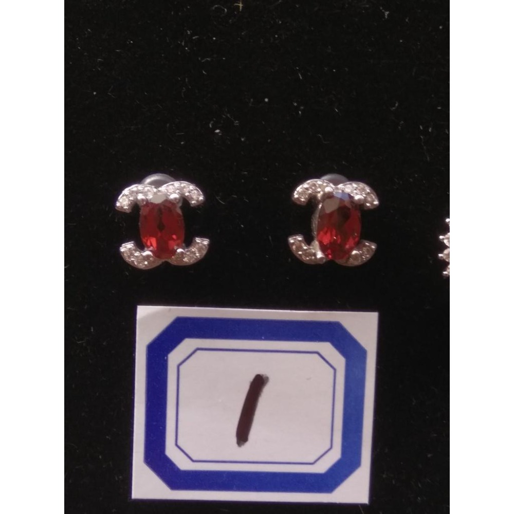 天然水晶紅石榴石拉長石灰月光石拓帕石紅紋石西瓜碧璽耳釘耳鈎耳針耳環耳飾珠寶寶石首飾飾品-細節圖8