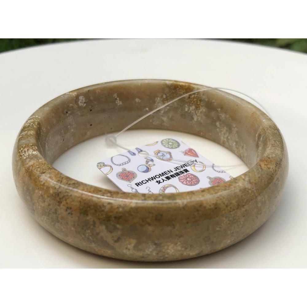 18.46圍天然玉石珊瑚玉菊花石手鐲玉鐲鐲子手環福鐲平安鐲珠寶玉石首飾飾品-細節圖2