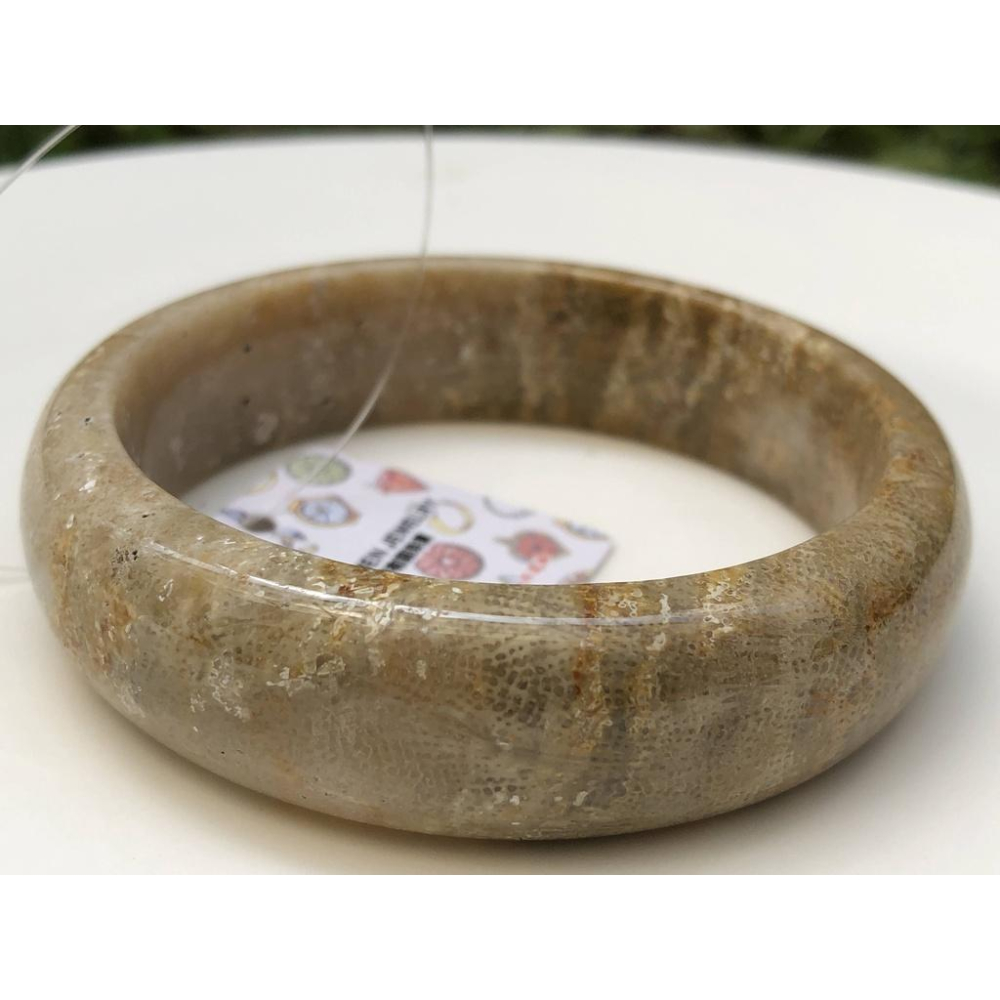 18.46圍天然玉石珊瑚玉菊花石手鐲玉鐲鐲子手環福鐲平安鐲珠寶玉石首飾飾品-細節圖3