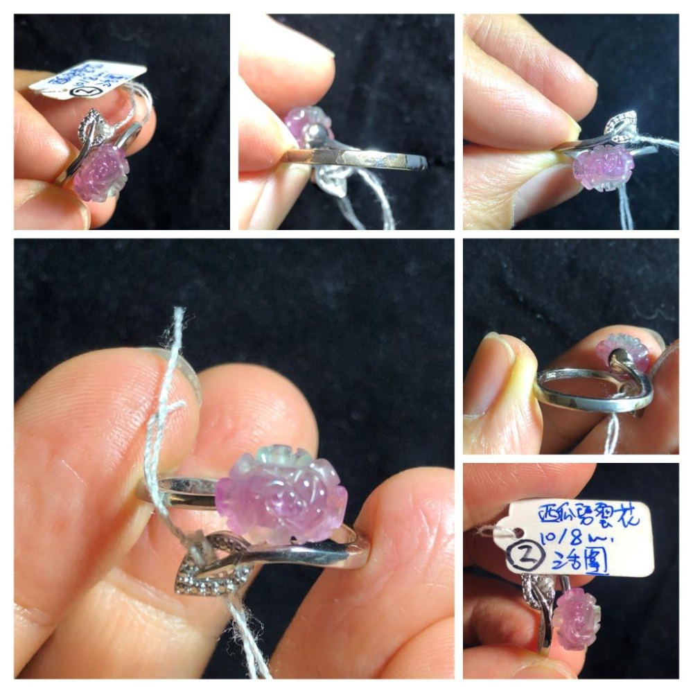 一號能轉象徵超會賺天然彩色寶石紅碧璽綠碧璽花戒指925銀戒指活圍可調珠寶寶石玉石首飾飾品-細節圖6