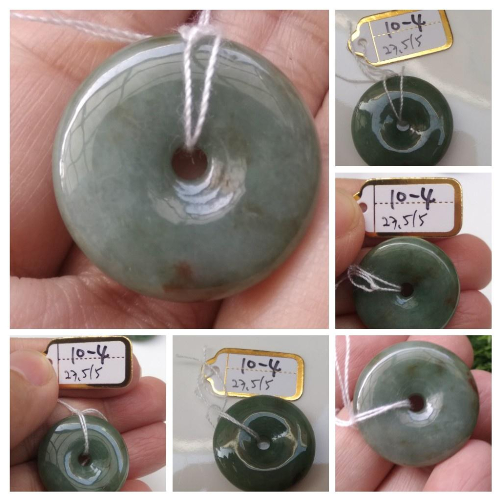 第10組天然緬甸玉A貨翡翠藍水油青飄紅翡平安扣墬子吊墬玉墬掛件珠寶玉石首飾飾品-細節圖5