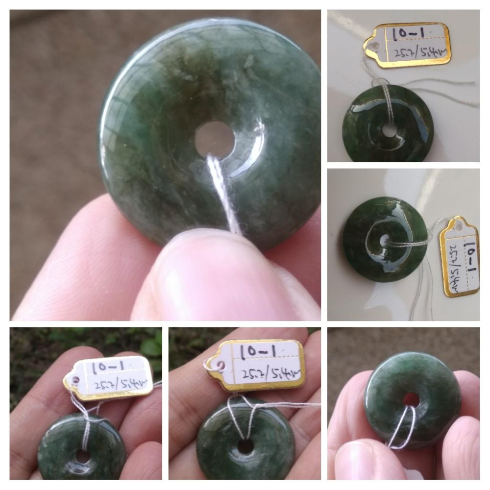 第10組天然緬甸玉A貨翡翠藍水油青飄紅翡平安扣墬子吊墬玉墬掛件珠寶玉石首飾飾品-細節圖7