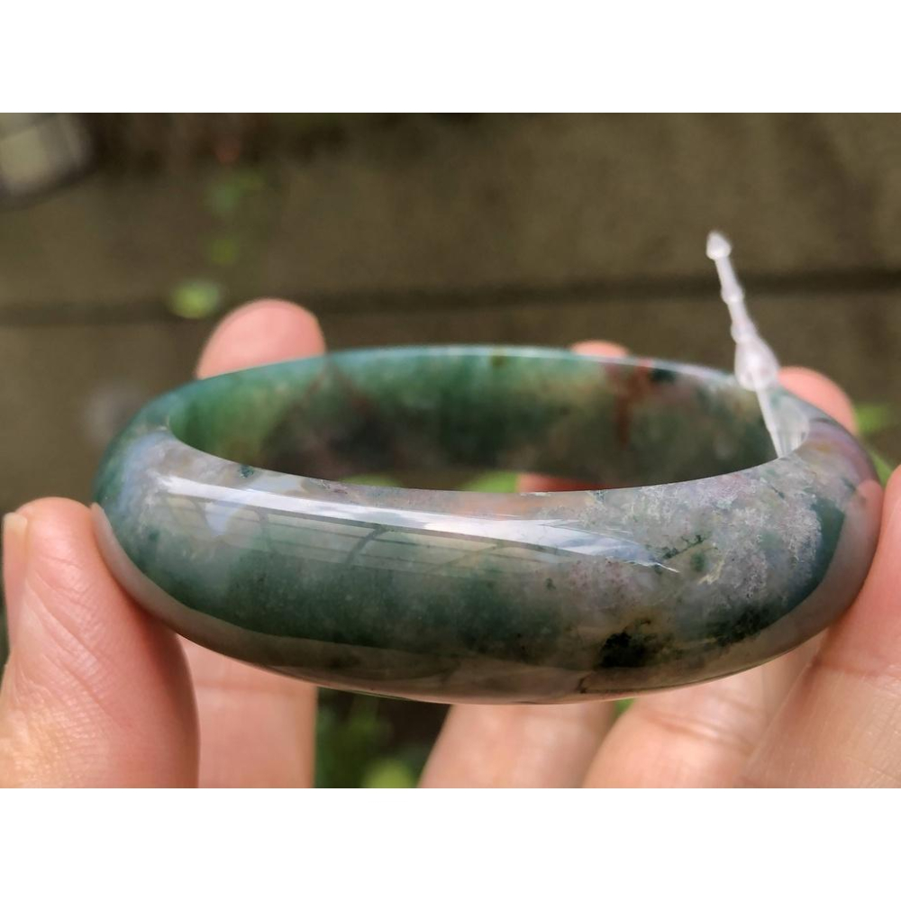 18.18圍天然海藻玉海草玉水草瑪瑙手鐲玉鐲鐲子手環珠寶玉石首飾飾品-細節圖2