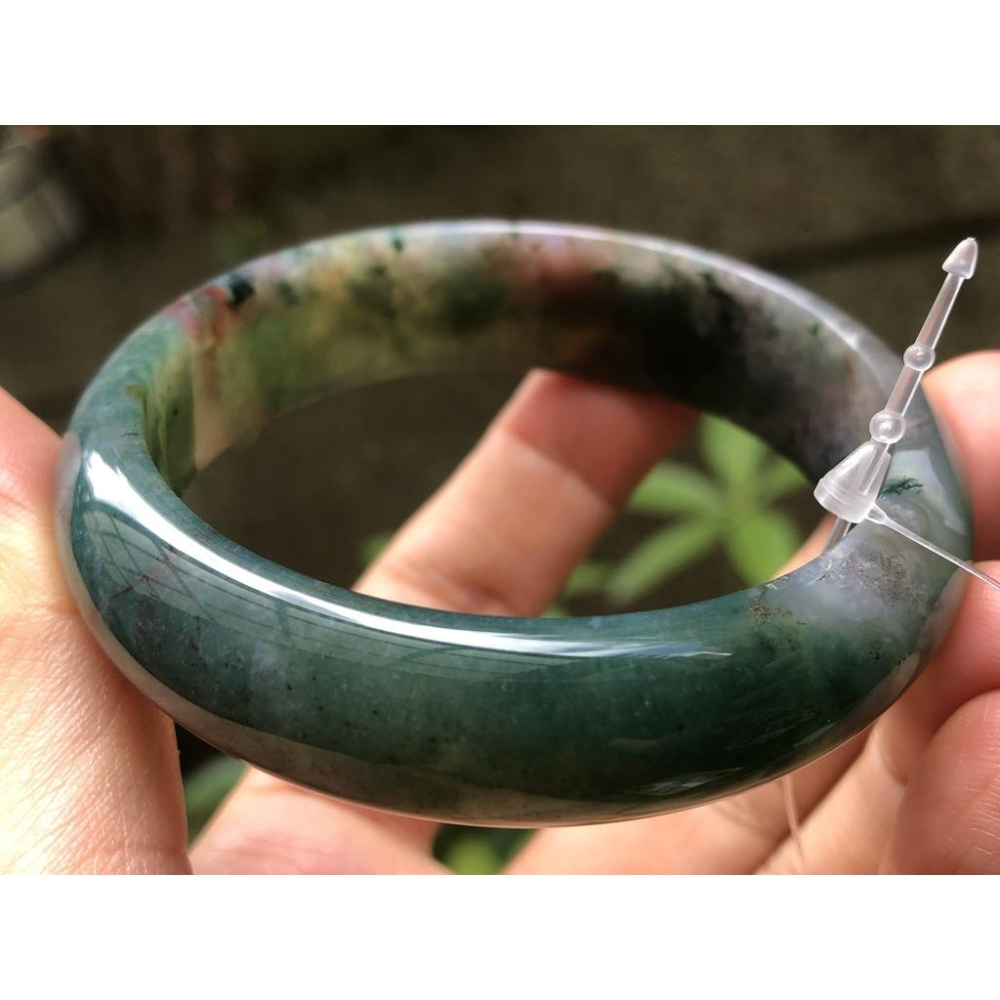 18.18圍天然海藻玉海草玉水草瑪瑙手鐲玉鐲鐲子手環珠寶玉石首飾飾品-細節圖5