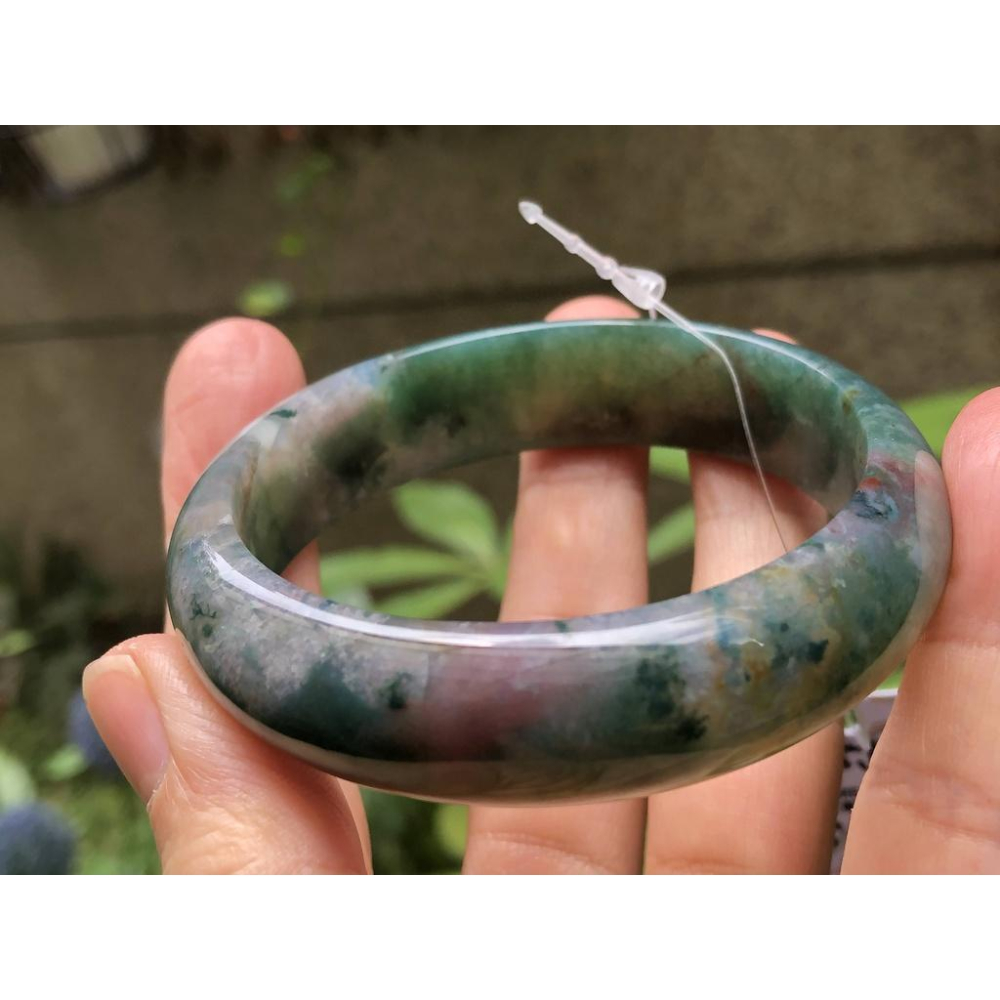 18.18圍天然海藻玉海草玉水草瑪瑙手鐲玉鐲鐲子手環珠寶玉石首飾飾品-細節圖7