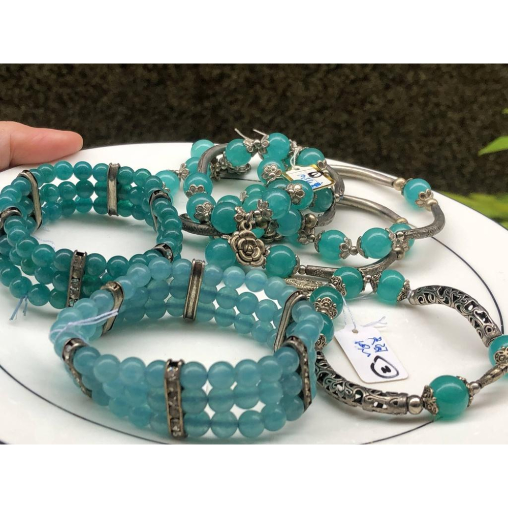 天然獨家設計款藏銀天河石單圈手鍊手串手環手珠10-19.5mm珠寶首飾飾品-細節圖7